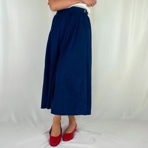 SOLD Vintage Calvin Klein Indigo Denim Midi Skirt